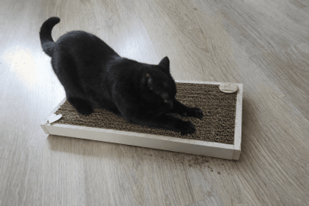 Drapak poziomy, leżanka kartonowy, biały 