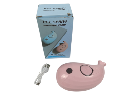 Szczotka do czesania na parę - różowy wieloryb